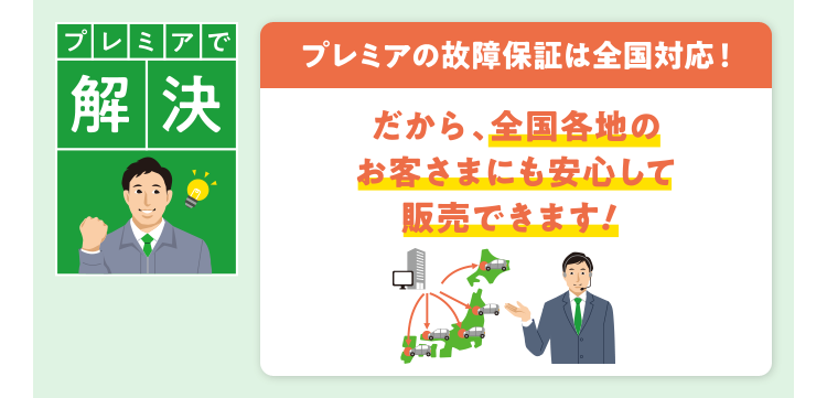 プレミアの故障保証 販売店様向けページ | サービス | プレミア株式会社